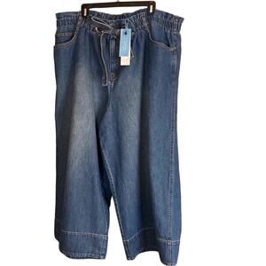 NWT Womens Plus Size 22 Tanya Taylor Designs Summer Pant Wide Leg Jeans